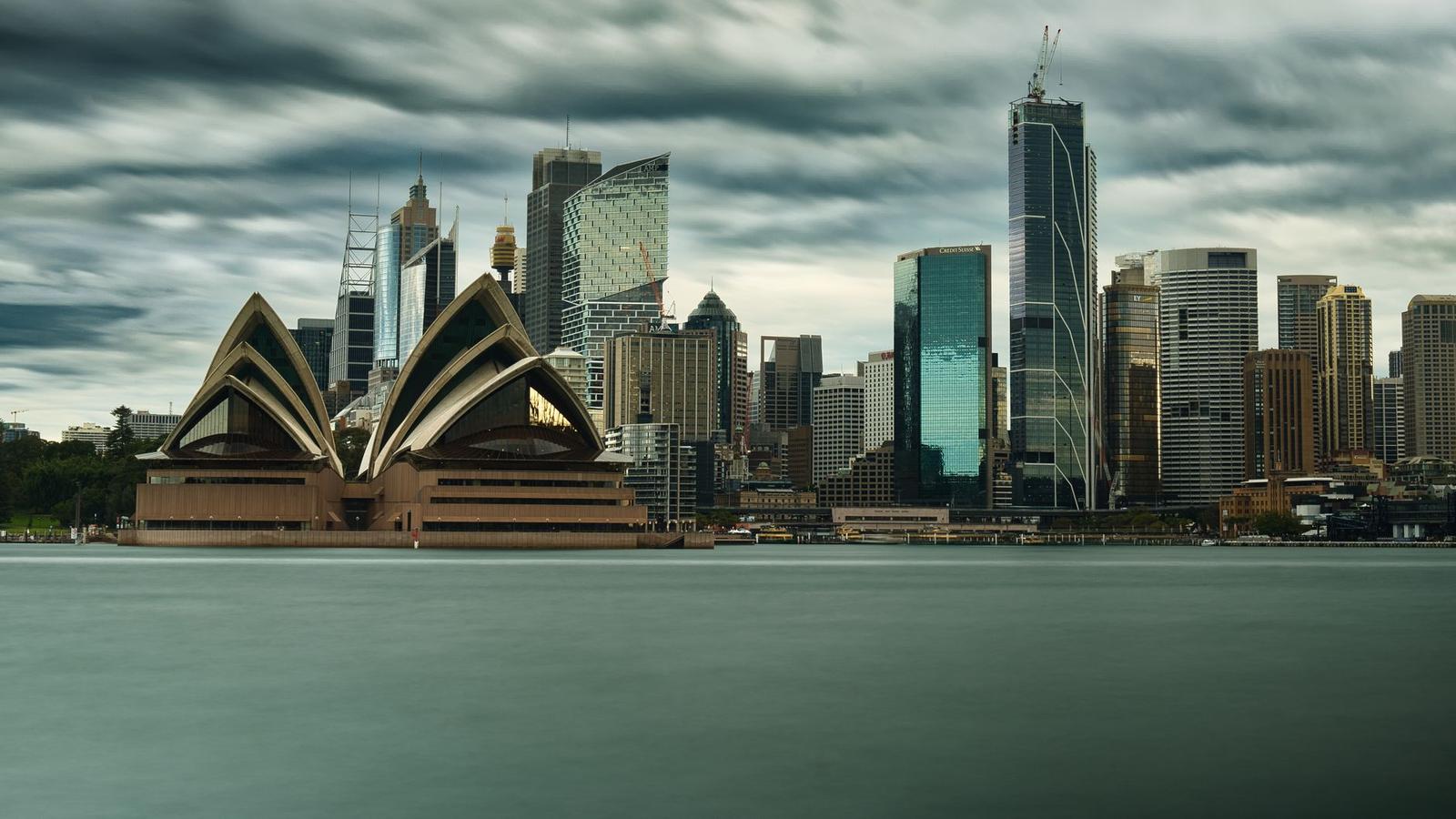 Cityscape of Sydney under an Overcast Sky